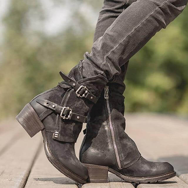 Punk Style Vintage Ankle Boots