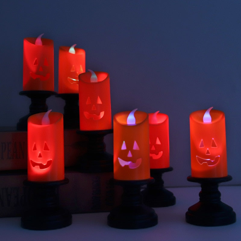 LED Scary Pumpkin Halloween Candle Light