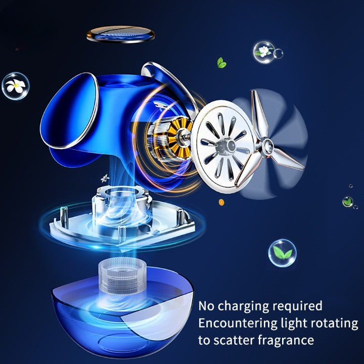 Rotating Perfume Solar Aromatherapy Car Air Freshener