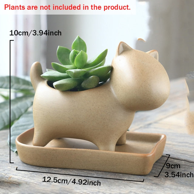 Elephant Minimal Ceramic Flower Pot