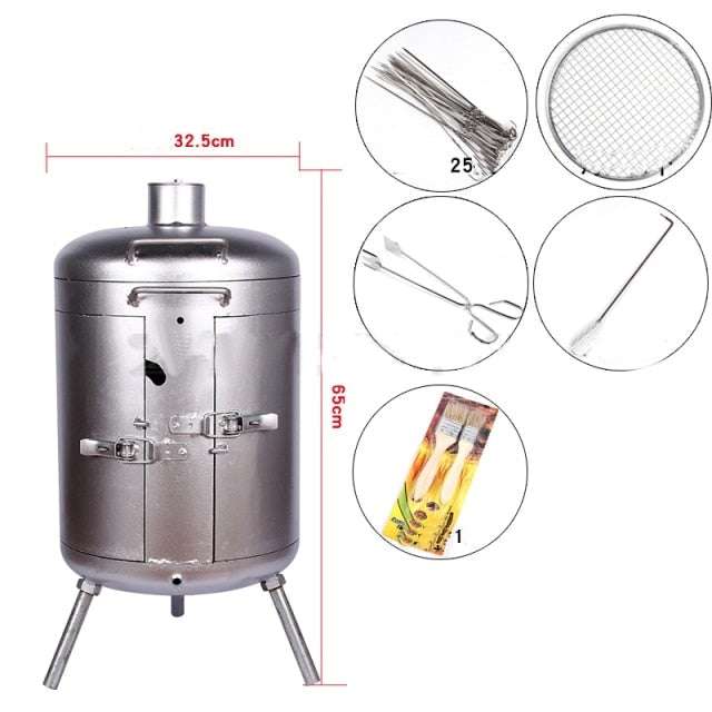 Portable Smokeless All-in-One Camping Grill