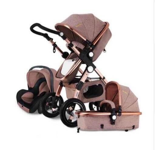 Luxury 3 in 1 Portable Higher Land-scape Carriage Foldable Baby Stroller