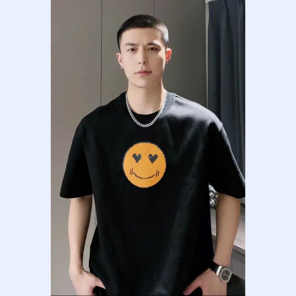 Mood Swing Smiley Face Sequin Changing Unisex T-Shirt