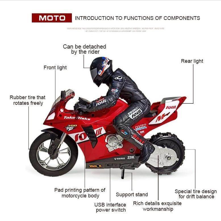 Self-Balancing Remote Control Motorcycle Toy