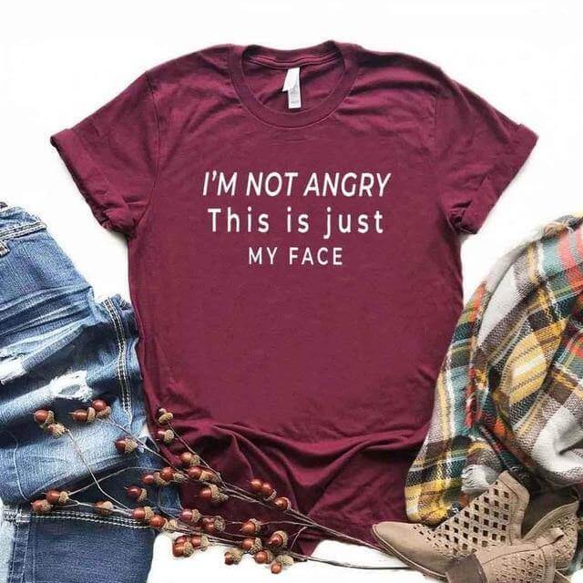 I'm not angry this is just my face Unisex T-shirt