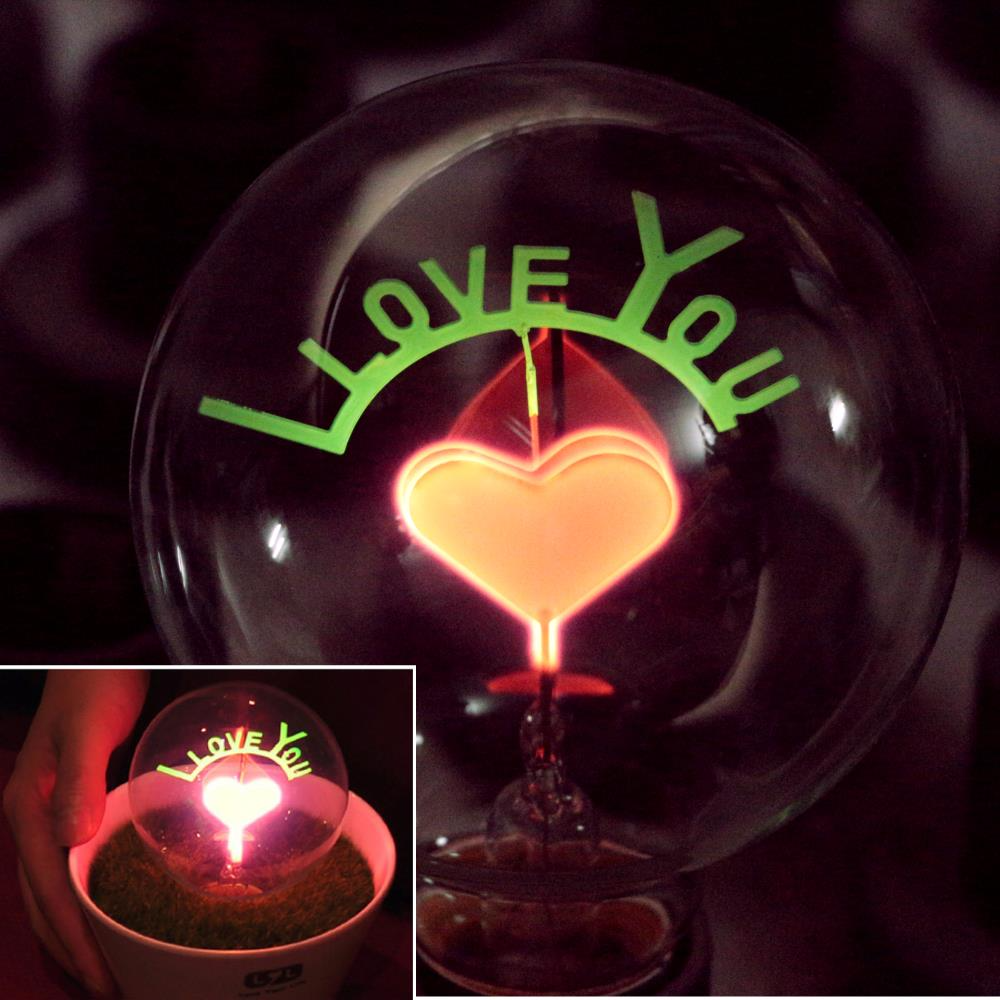 Decorative Vintage Edison Bulb Love Lamp