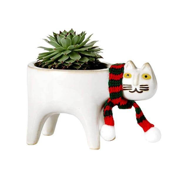 Lovely Ceramic Cat Plant Vase