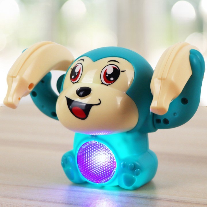 Interactive Monkey Rolling Light-Up Musical Toy