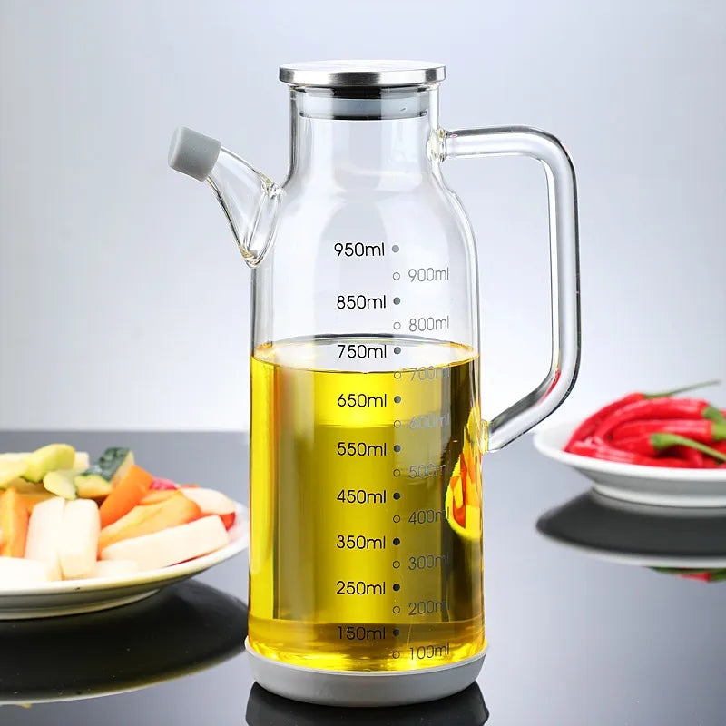 Pure Glass Measuring Scale Oil Dispenser  Bottle