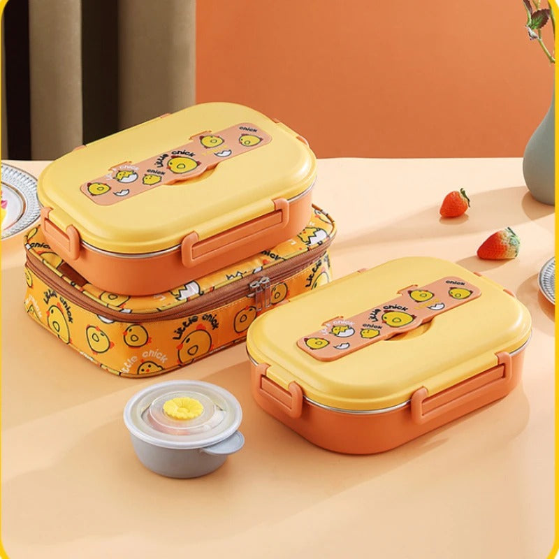 Insulated Divider Stainless Steel Lunchbox Set