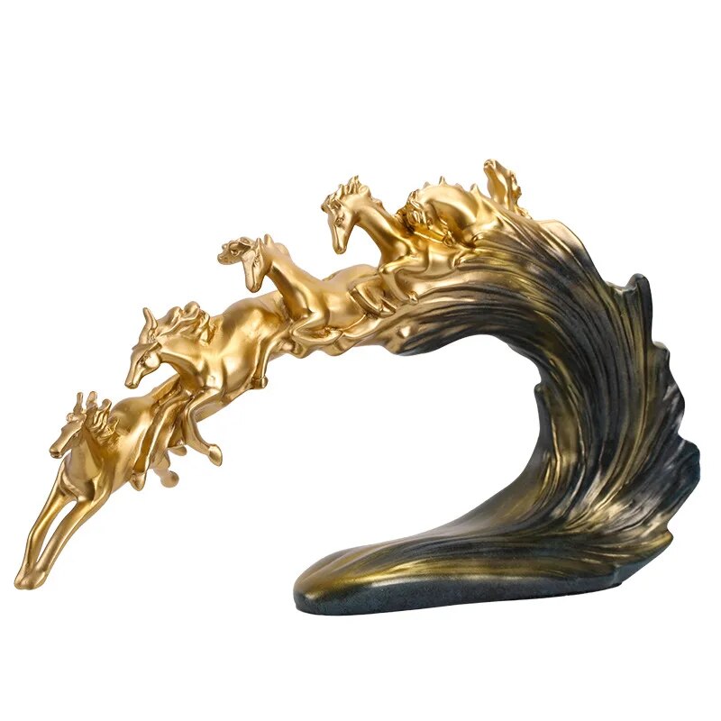 Nordic Luxury Galloping Horse Home Decoration