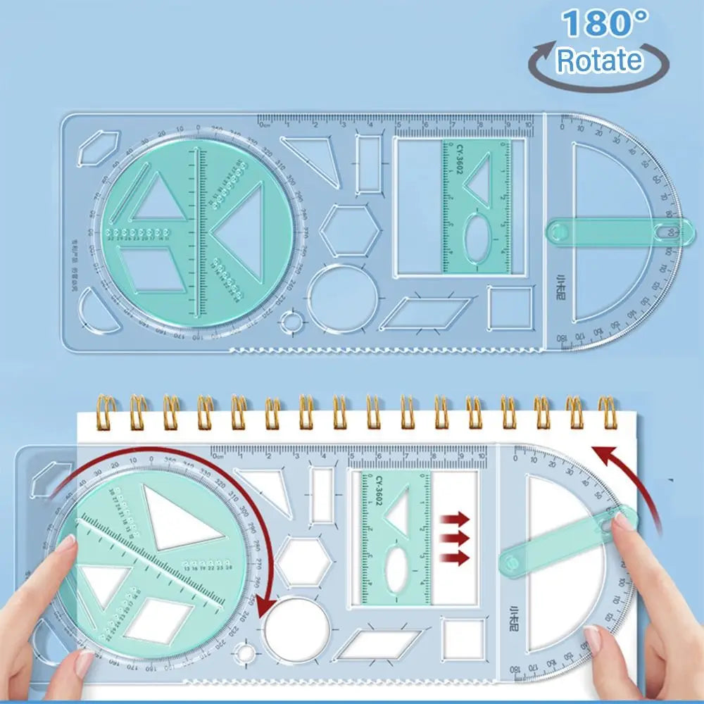 Math Genius Multi-Angle Drawing Precision Ruler