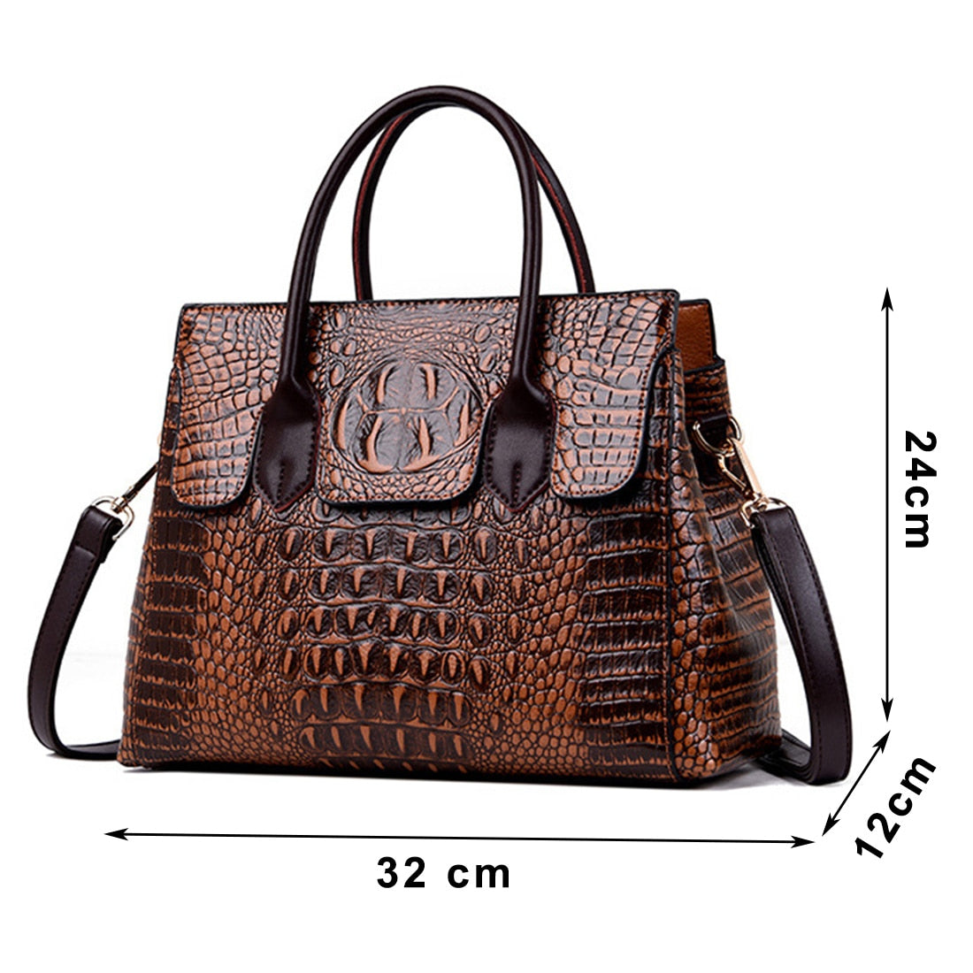 Elegant European Style Crocodile Pattern Women Bag