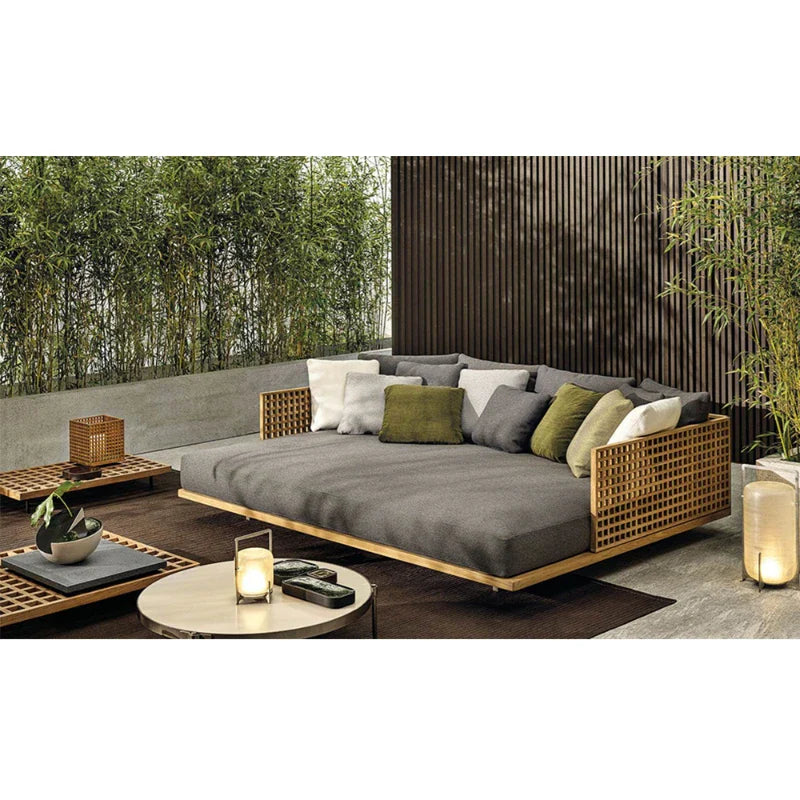 Rattan Resort Elegant Italian Three-Seater Sofa