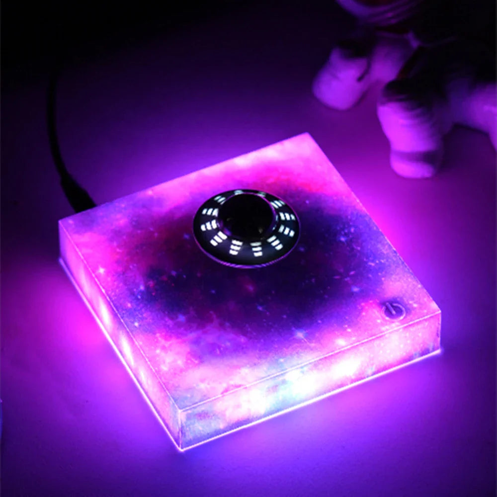 Magnetic Levitating Spaceship Rotating LED Night Lamp