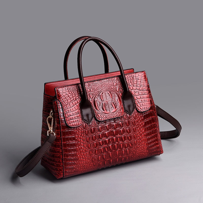 Elegant European Style Crocodile Pattern Women Bag