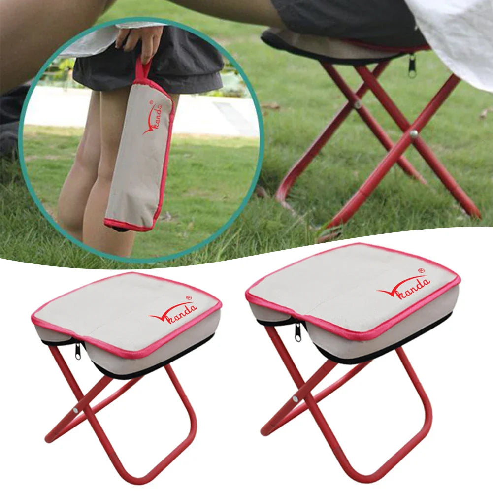 Space-Saving Lightweight Stainless Steel Foldable  Stool