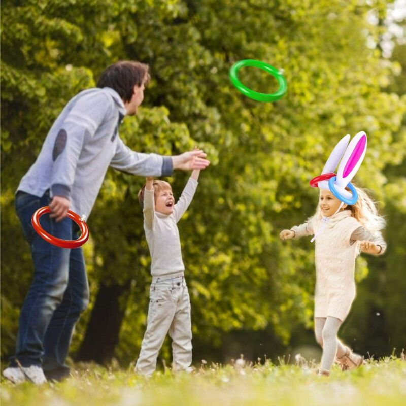 Inflatable Easter Bunny Ears Ring Game Toy