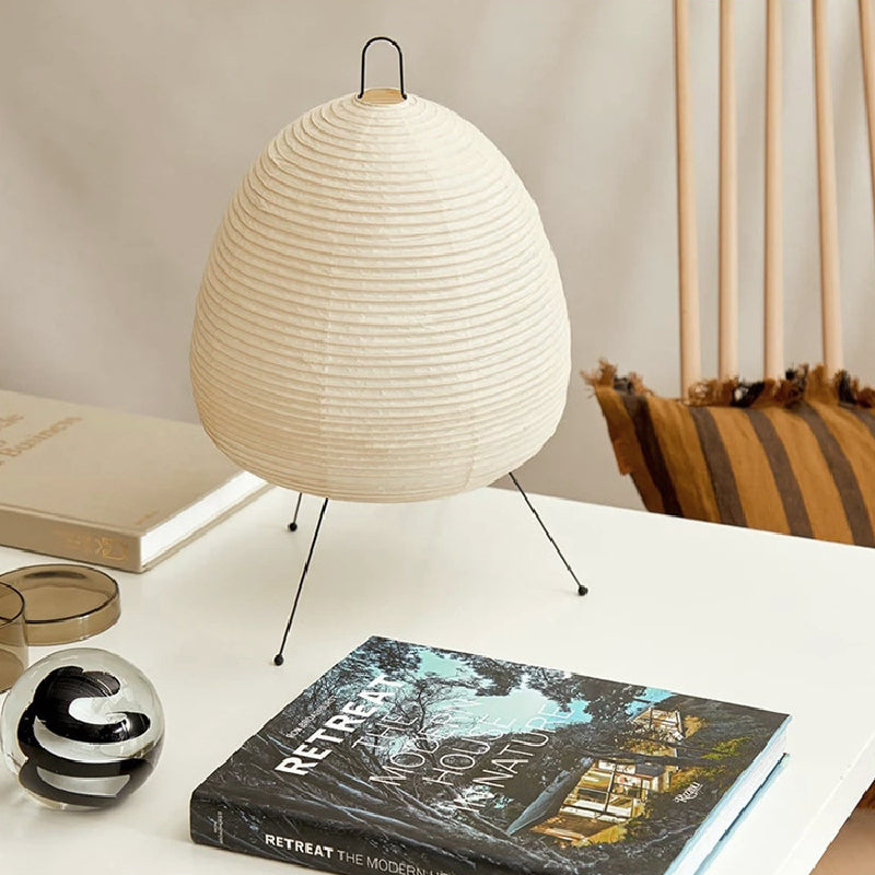 Modern Japanese Paper Lantern Table Lamp