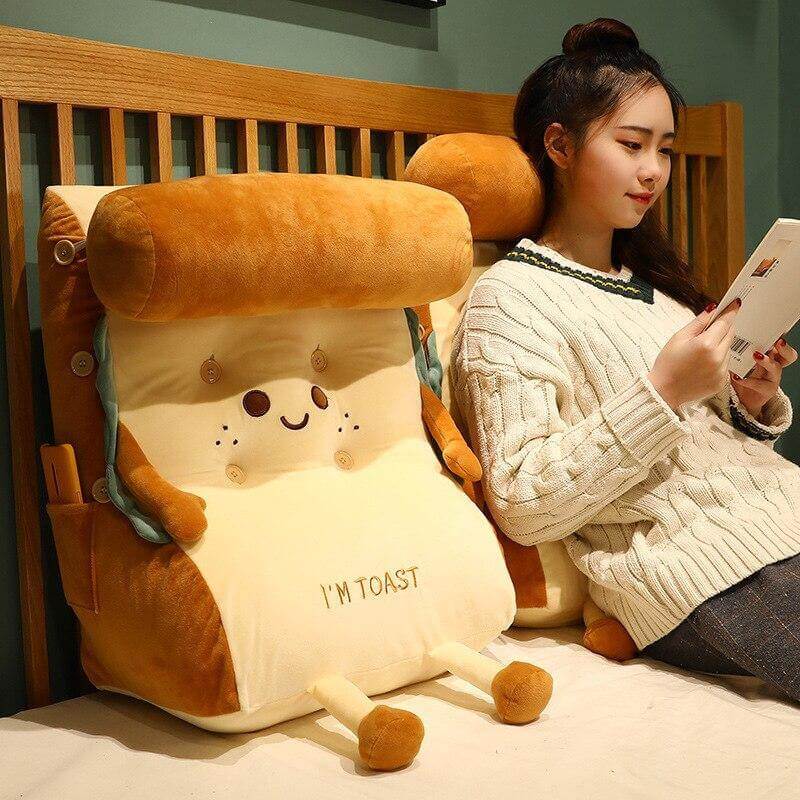 I AM TOAST Cute Bedside Comfy Washable Pillow