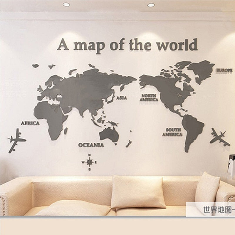 Globe Vision World Map Sticker