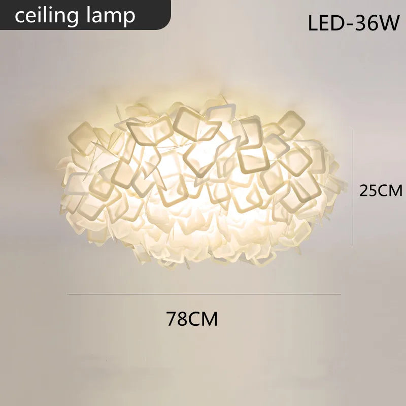 White Flower LED Multi-Mode Dimming Home Ceiling Lamp