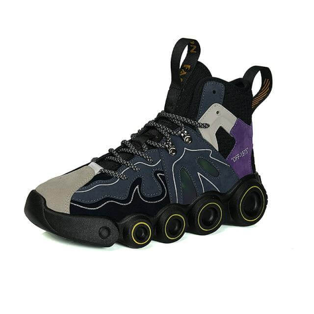 Roller Skate Shape Comfy Men Running Shoes