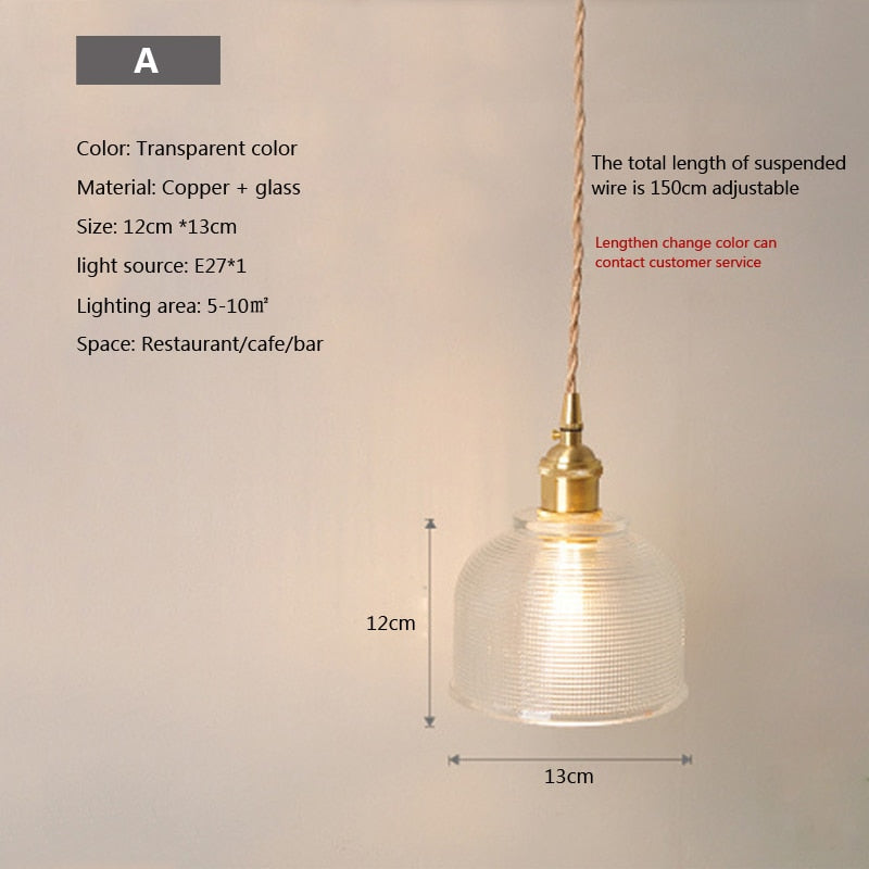 Nordic Brilliance Transparent Glass Pendant Lamp