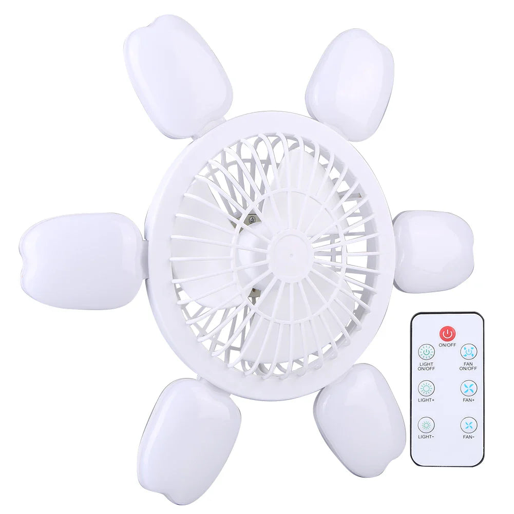 Silent Adjustable Remote Control Ceiling Foldable Fan Lamp