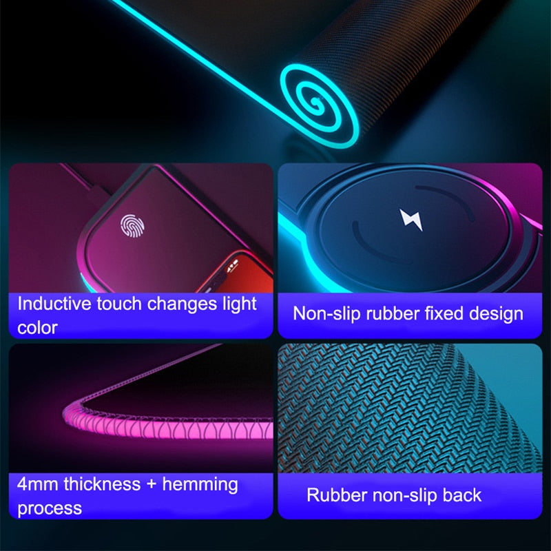 Wireless Charging RGB Luminous Mouse Mat