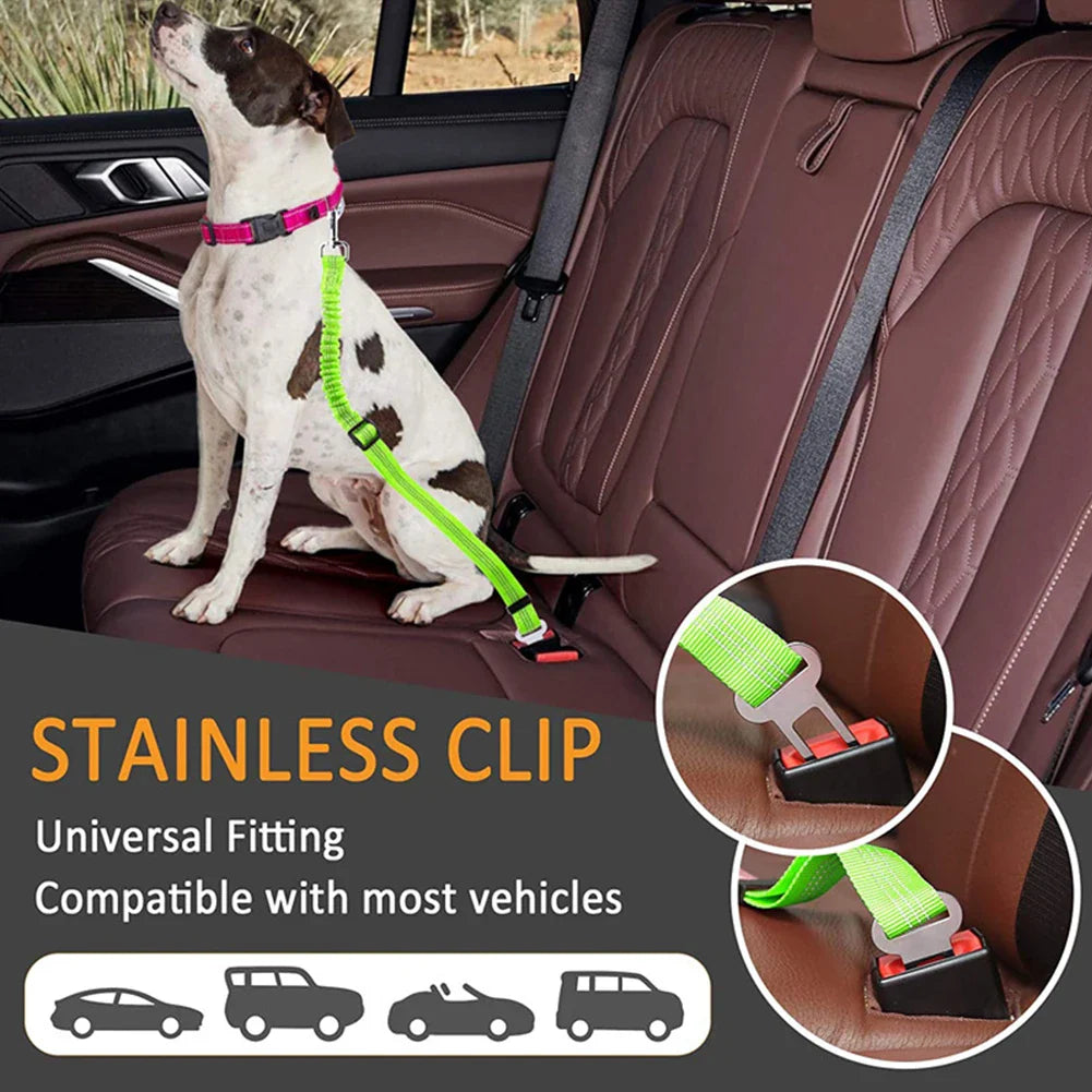 Adjustable Double Breathable Mesh Pet Car Safety Leash