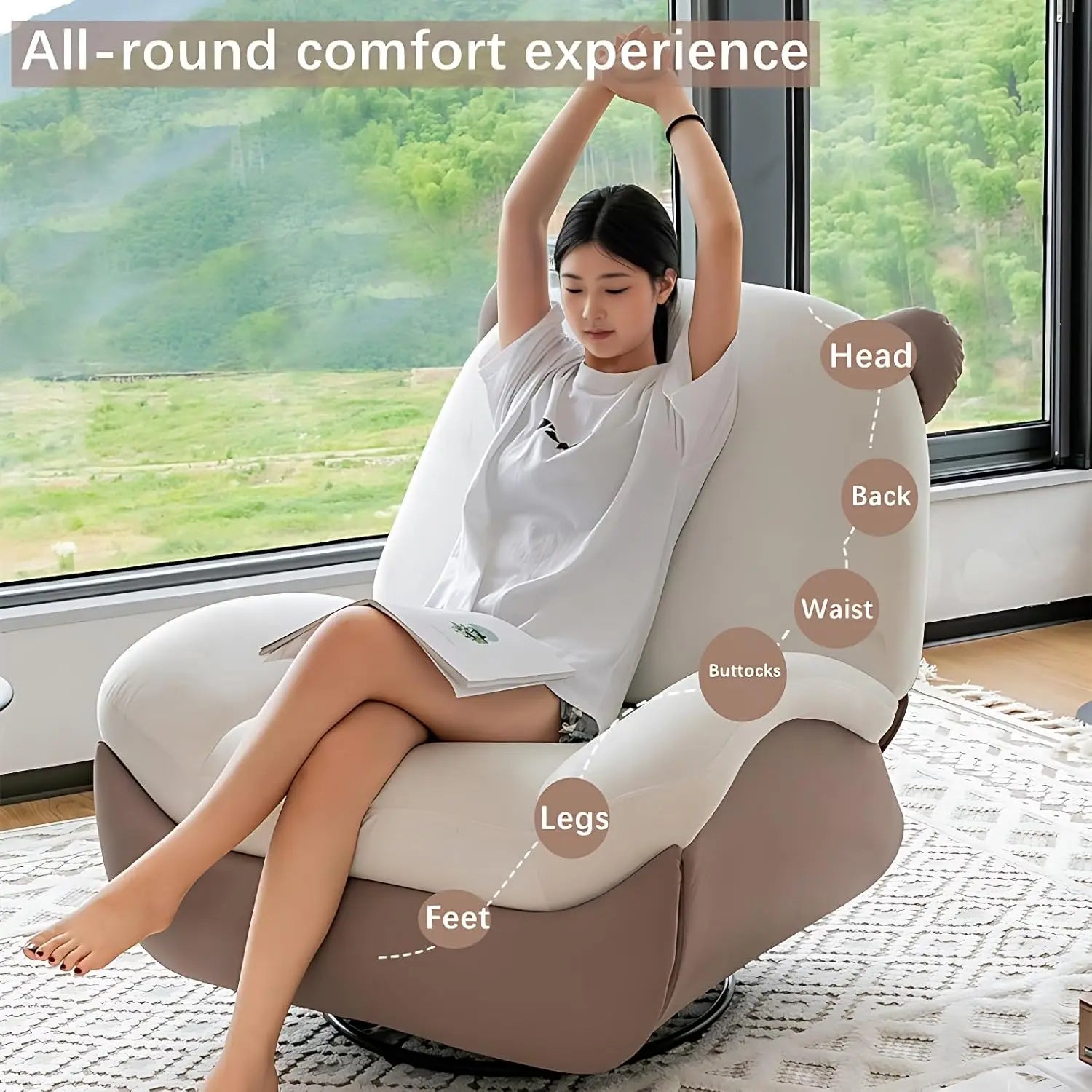 Ergonomic Comfortable Italian Style Rocking Chair