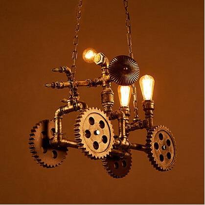 Iron Metal Motorbike Shape Modern Light Lamps