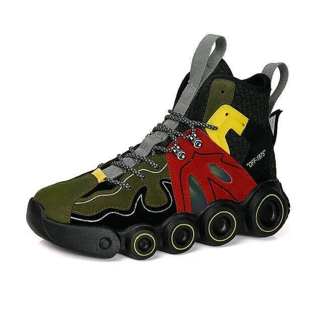 Roller Skate Shape Comfy Men Running Shoes