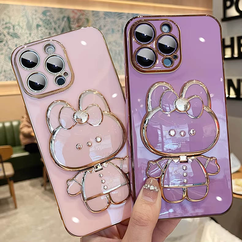 3D Bunny  Korean Style Mirror iPhone Case