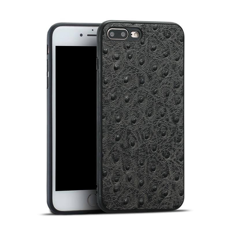 Genuine Leather Ostrich Skin Texture Iphone Cases