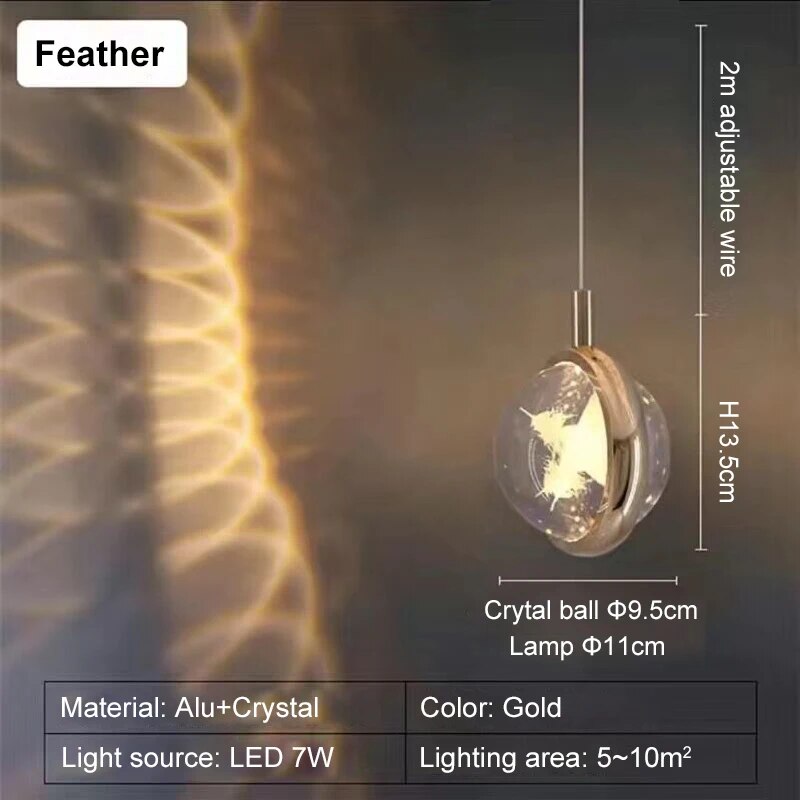 Romantic Crystal Rotating Mood LED Lights