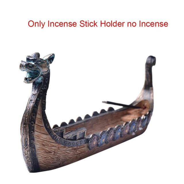 Retro Dragon Boat Incense Burner