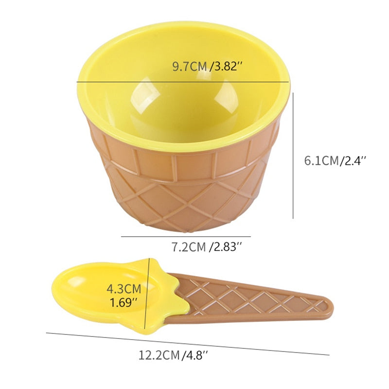 Candy Melting Ice Cream Bowl Set