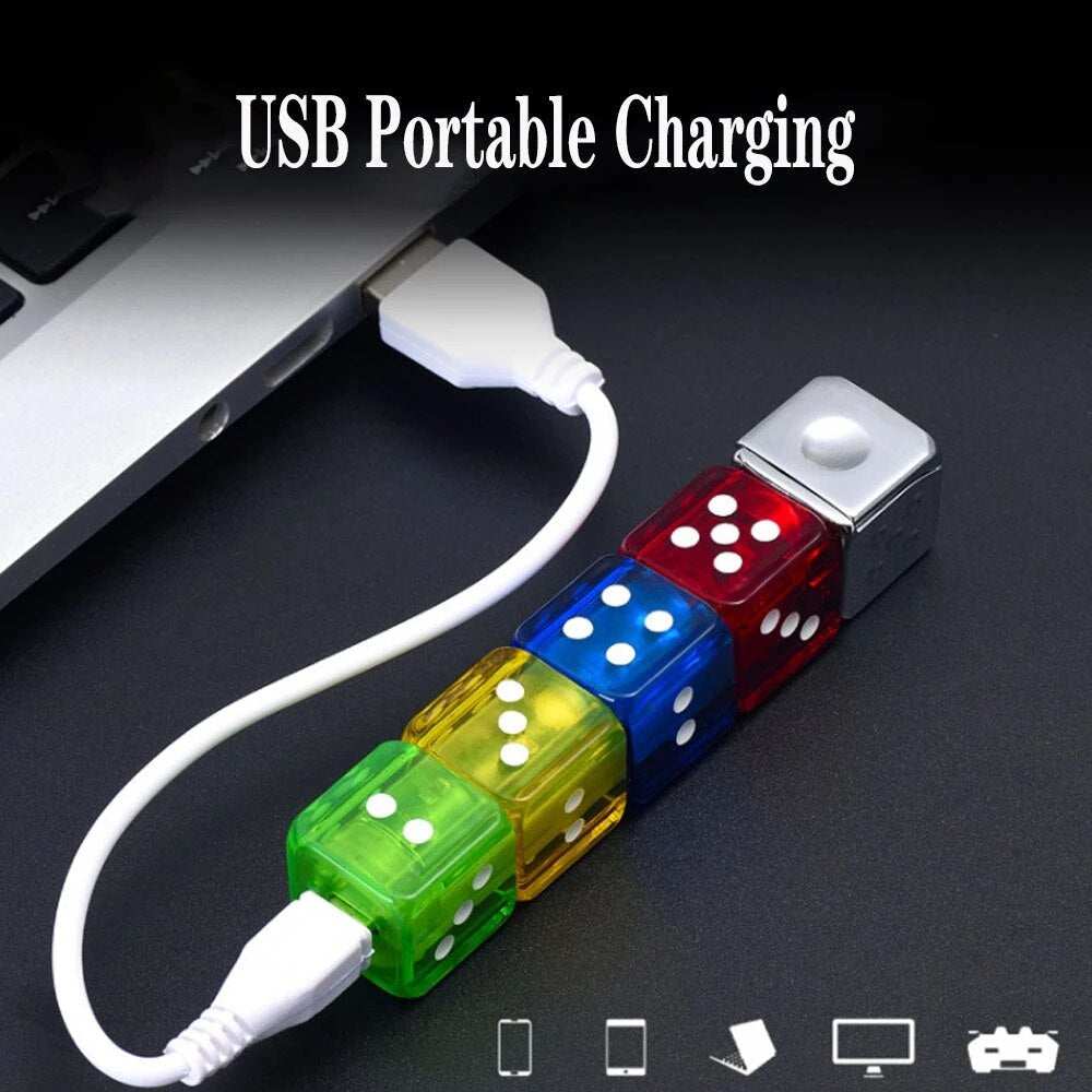 Rotatable Glowing Dice Lighter