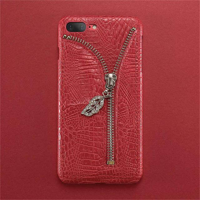 Retro Crocodile Grain Leather Case For Iphone Models