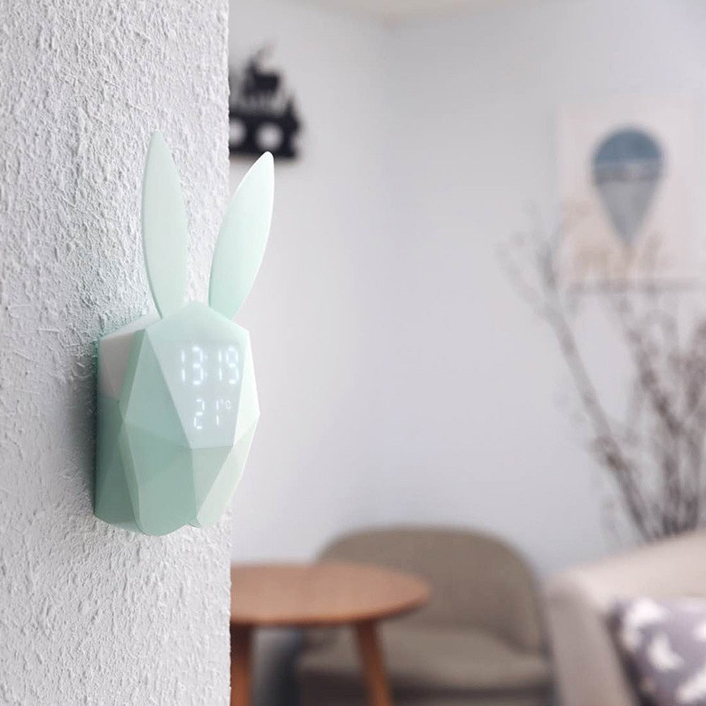 Cute Rabbit USB Alarm Clock Led Light