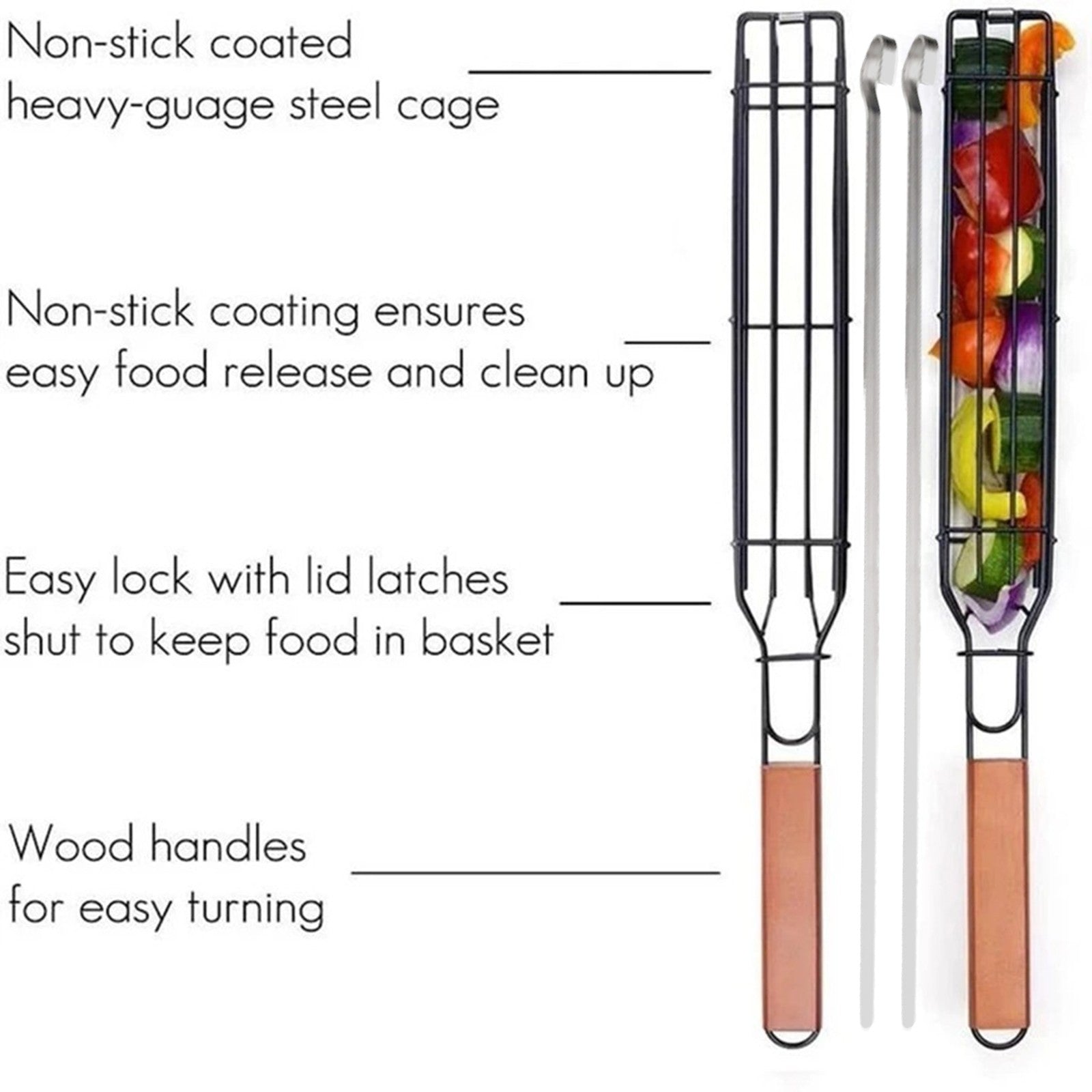 Barbecue Grilling Kebabs Basket