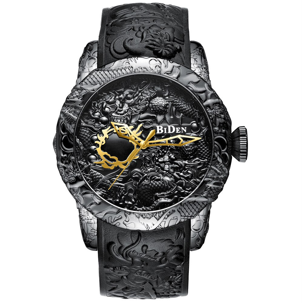 Ancient Dragon Heart Design Quartz Watch