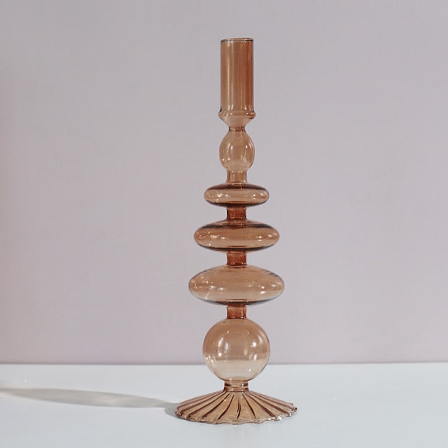 Nordic Stylish Bubble Glass Candle Holder