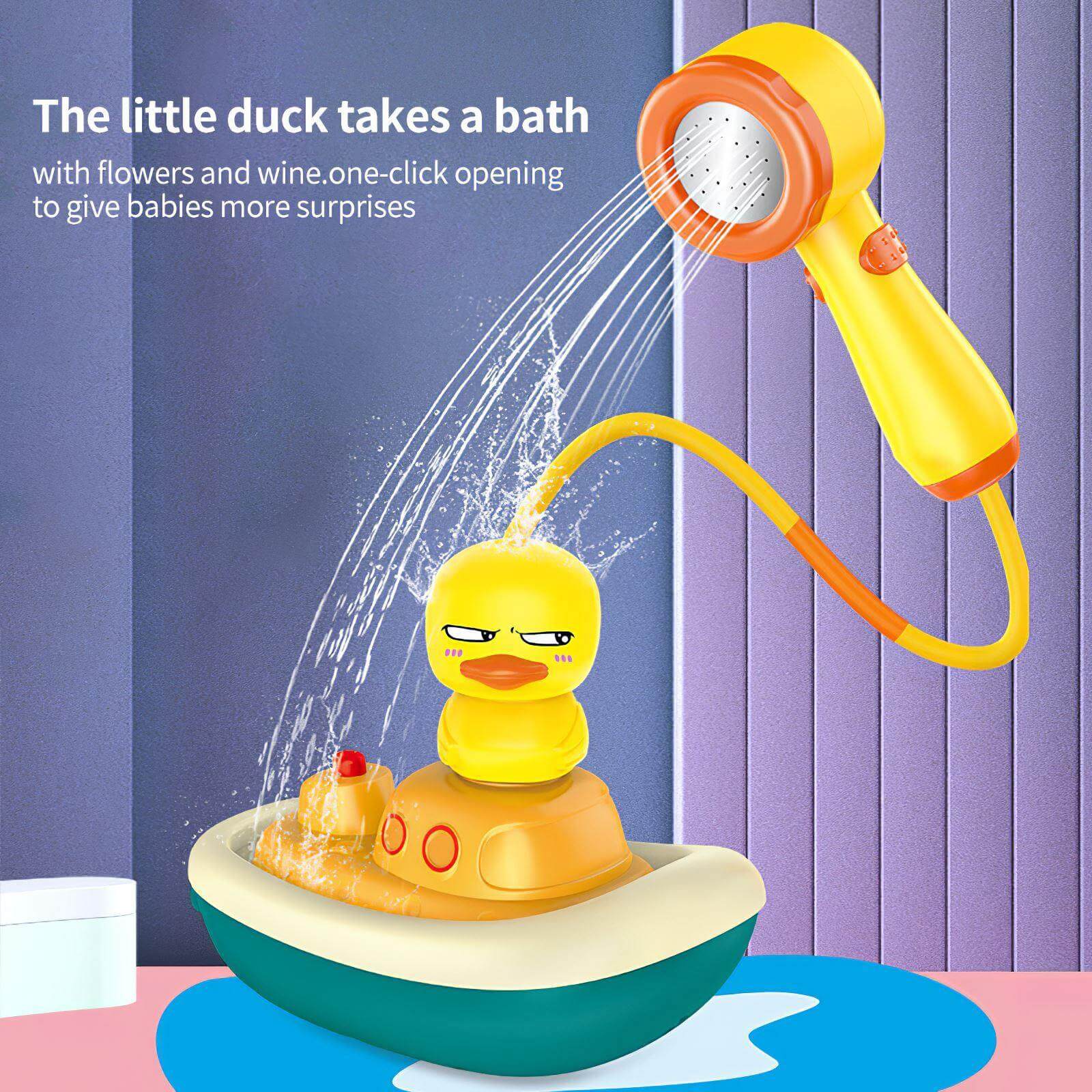 Electric Floating Bathtub Duck Toy Sprinkler