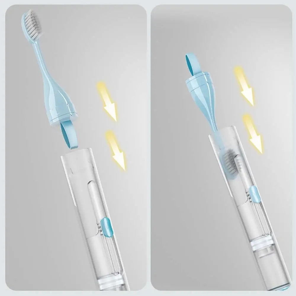 All-in-One Travel-Friendly Toothpaste Dispenser Toothbrush