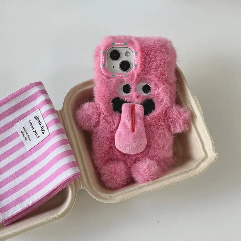 Playful Pair Plush Monster iPhone Case