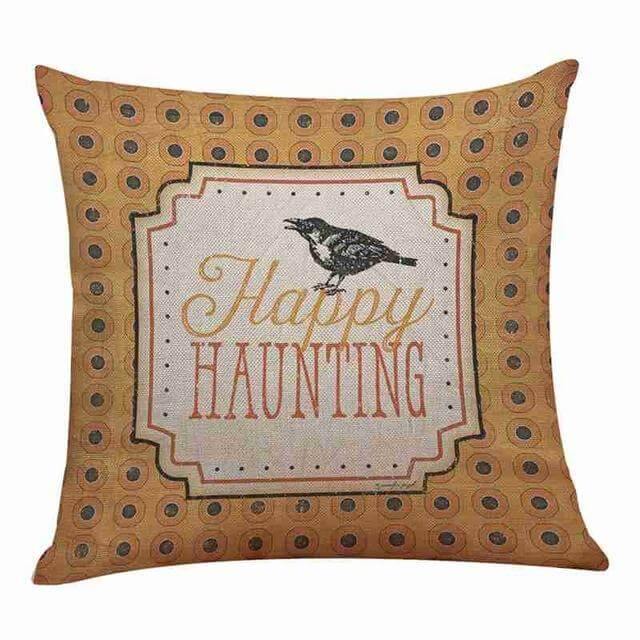 Cotton Comfy Pumpkin Printed Halloween Pillow Cases