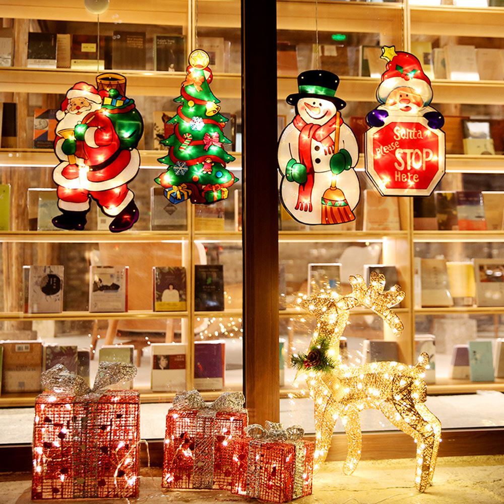 Flashing Christmas Decor Window Hanging Lights